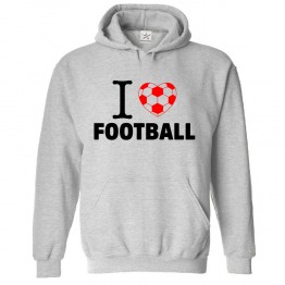 I Love Football Heart Shaped Football print Fan Hoodie in Kids & Adults Hoodie
